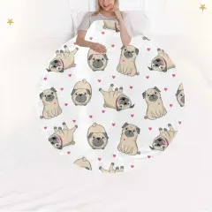 Circular Micro Fleece Blanket 47" thumbnail 3