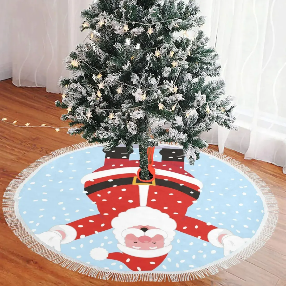 Thick Fringe Christmas Tree Skirt 48"x48" — photo 2