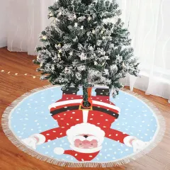 Thick Fringe Christmas Tree Skirt 48"x48" thumbnail 2