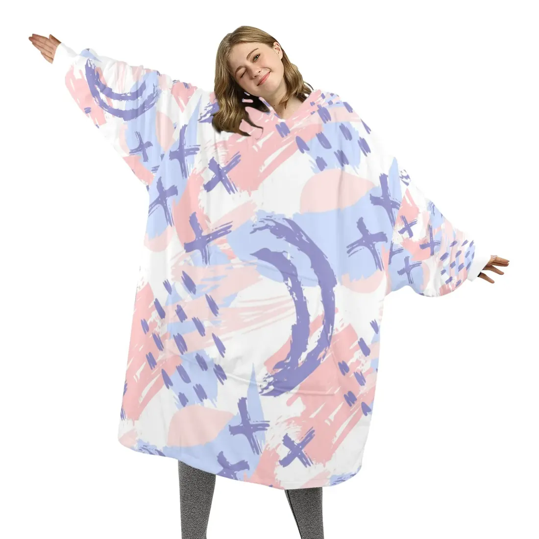 Unisex Blanket Hoodie(Model H59） — photo 2
