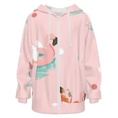 Children's Hooded Zip-Up Sweatshirt with Drawstrings thumbnail 2