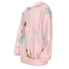 Children's Hooded Zip-Up Sweatshirt with Drawstrings thumbnail 4