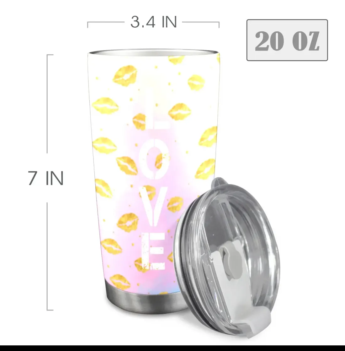 Custom Tumbler with Transparent Lid (20oz) — photo 5