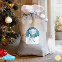 Personalised Christmas Sack, Tiny Tatty Teddy Winter Explorer Gift Bag thumbnail 1