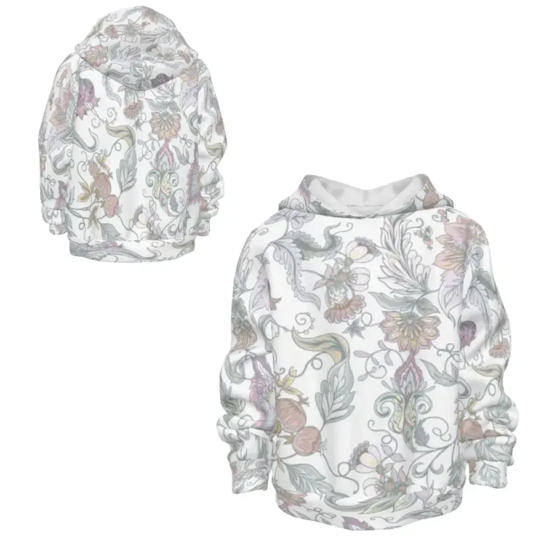 Children's Long Sleeve Hoodie with Double Hood and Side Pockets — photo 6