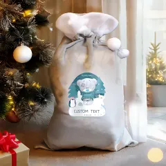 Personalised Christmas Sack, Tiny Tatty Teddy Winter Explorer Gift Bag thumbnail 2