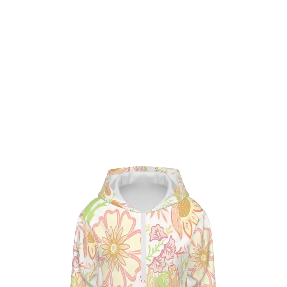 Girls' Double-Layer Hood Half-Zip Hoodie — photo 5