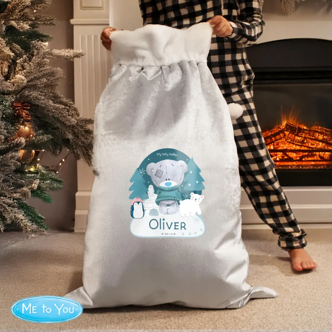 Personalised Christmas Sack, Tiny Tatty Teddy Winter Explorer Gift Bag — photo 4