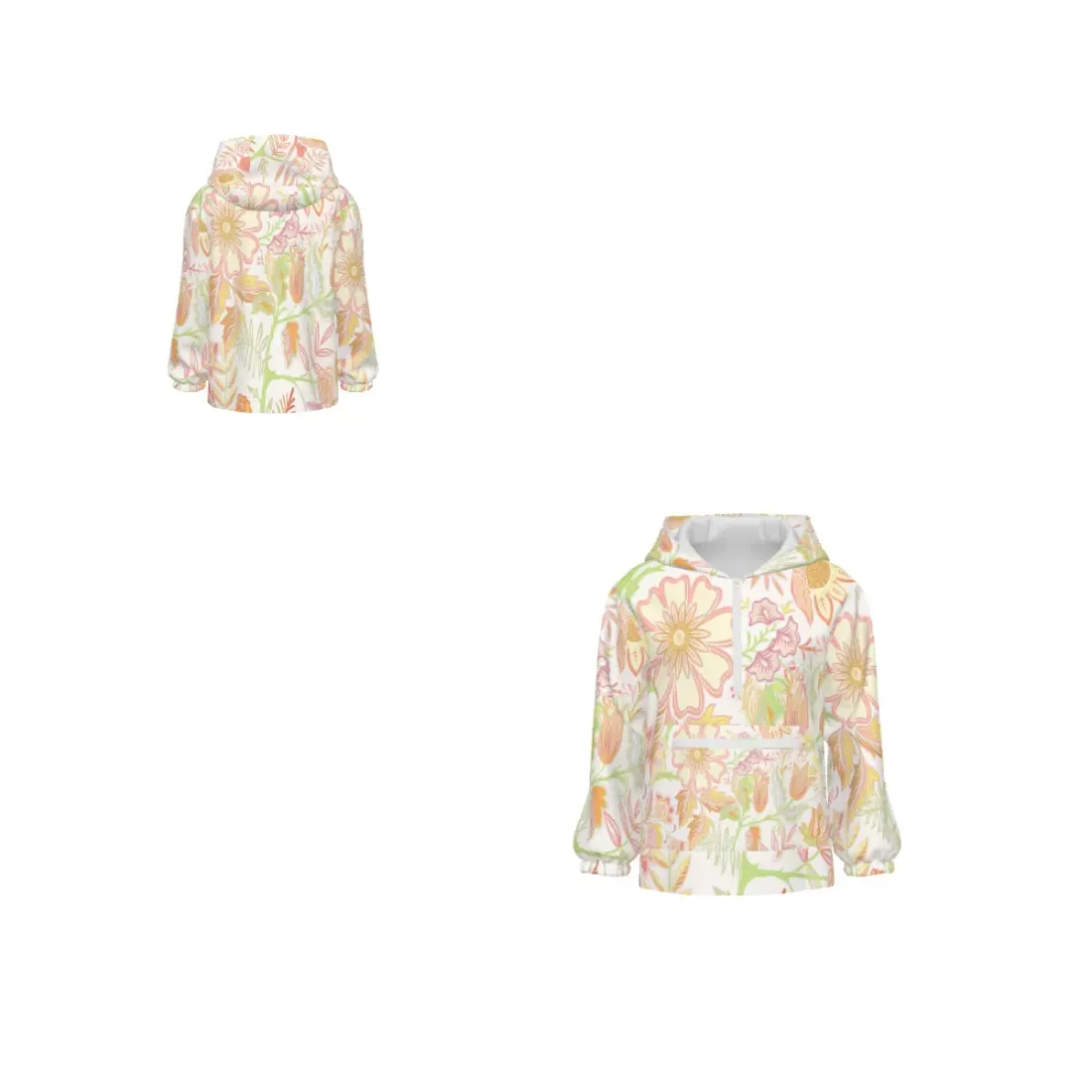 Girls' Double-Layer Hood Half-Zip Hoodie — photo 6