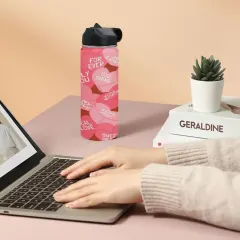 Water Insulated Bottles With Straw Lid(18 OZ ) thumbnail 1