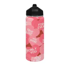 Water Insulated Bottles With Straw Lid(18 OZ ) thumbnail 4