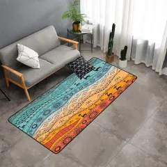 Area Rug with Black Binding 7'x3'3'' thumbnail 1