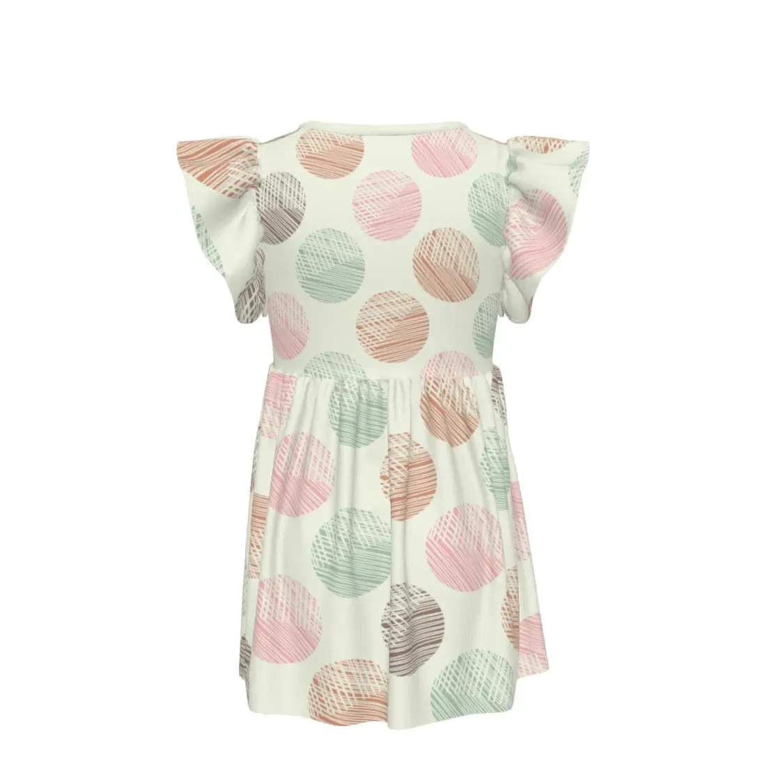 Little Girls' Ruffle Sleeve Crew-Neck Dress — photo 5