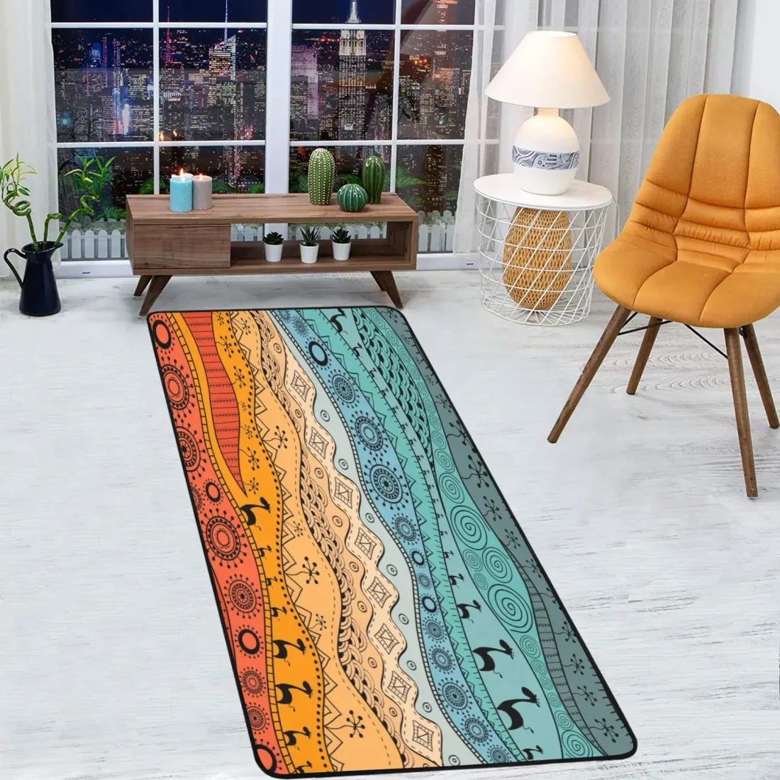 Area Rug with Black Binding 7'x3'3'' — photo 2