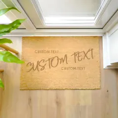 Personalised Couples Indoor Doormat, Custom Family Name Coir Mat, New Home Entrance Décor thumbnail 2