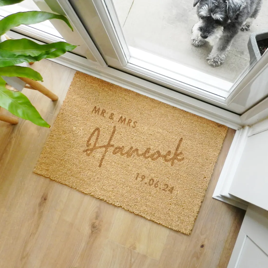 Personalised Couples Indoor Doormat, Custom Family Name Coir Mat, New Home Entrance Décor — photo 4
