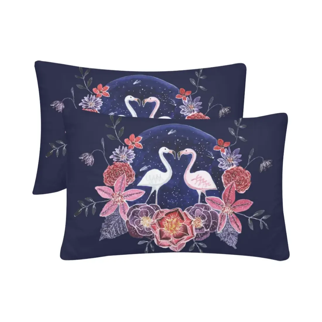 Rectangle Pillow Case 20" x 30"(One Side)(No Zipper)(Set of 2)