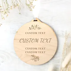 Personalised Wedding Tag, Engraved Wooden Bridal Party Gift, Custom Name Keepsake thumbnail 2