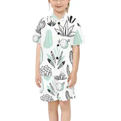 Little Girls' V-Neck Short Pajama Set (ModelSets 11) thumbnail 1
