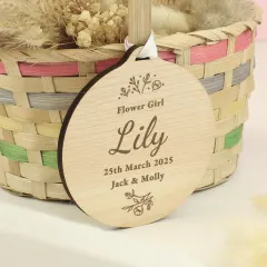 Personalised Wedding Tag, Engraved Wooden Bridal Party Gift, Custom Name Keepsake thumbnail 3