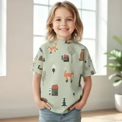 Kids Crew Neck Short Sleeve T-Shirt thumbnail 1