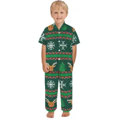 Little Boys' V-Neck Pajama Set (Model Sets 32) thumbnail 1