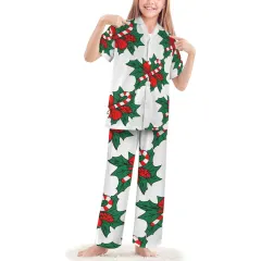 Big Girls' V-Neck Pajama Set (Model Sets 32) thumbnail 1