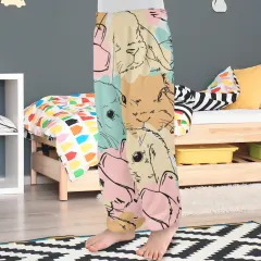 Custom Big Kids' Flannel Pajama Trousers (Model L76) thumbnail 1