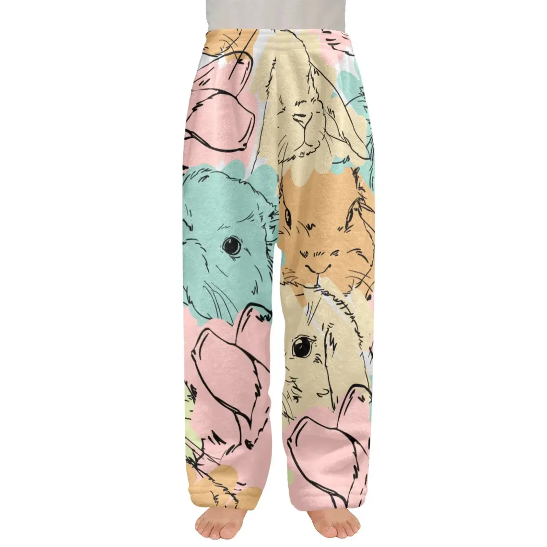 Custom Big Kids' Flannel Pajama Trousers (Model L76) — photo 2