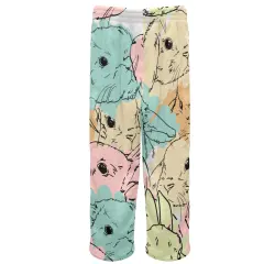 Custom Big Kids' Flannel Pajama Trousers (Model L76) thumbnail 4
