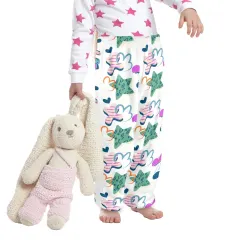 Custom Little Kids' Flannel Pajama Trousers (Model L76) thumbnail 2