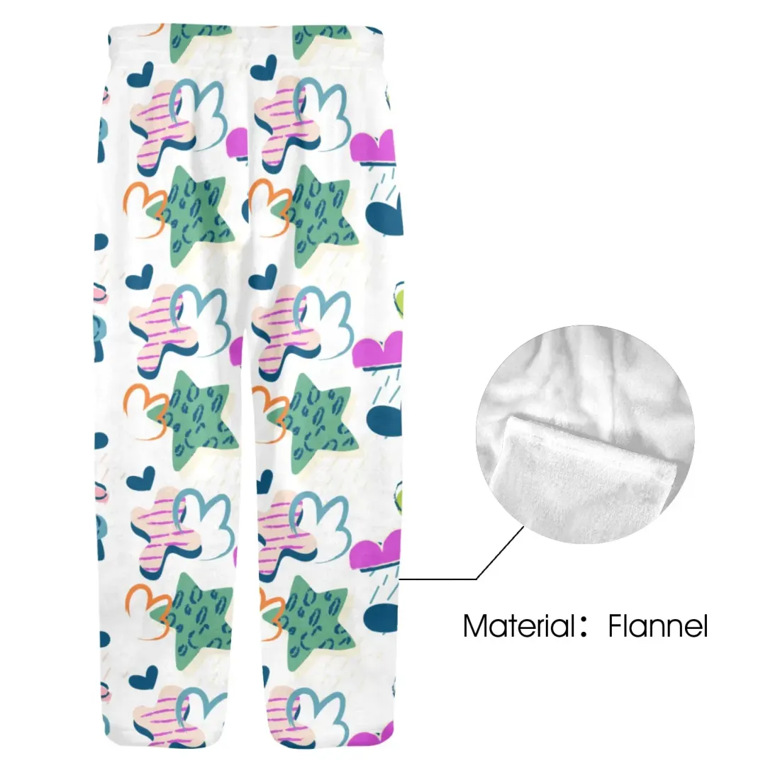 Custom Little Kids' Flannel Pajama Trousers (Model L76) — photo 5