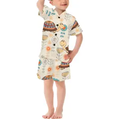 Little Boys' V-Neck Short Pajama Set (ModelSets 11) thumbnail 1