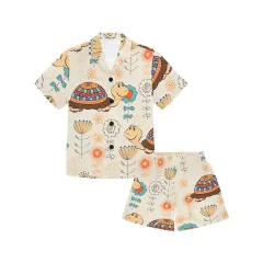 Little Boys' V-Neck Short Pajama Set (ModelSets 11) thumbnail 3