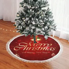 Thick Fringe Christmas Tree Skirt 36"x36" thumbnail 3