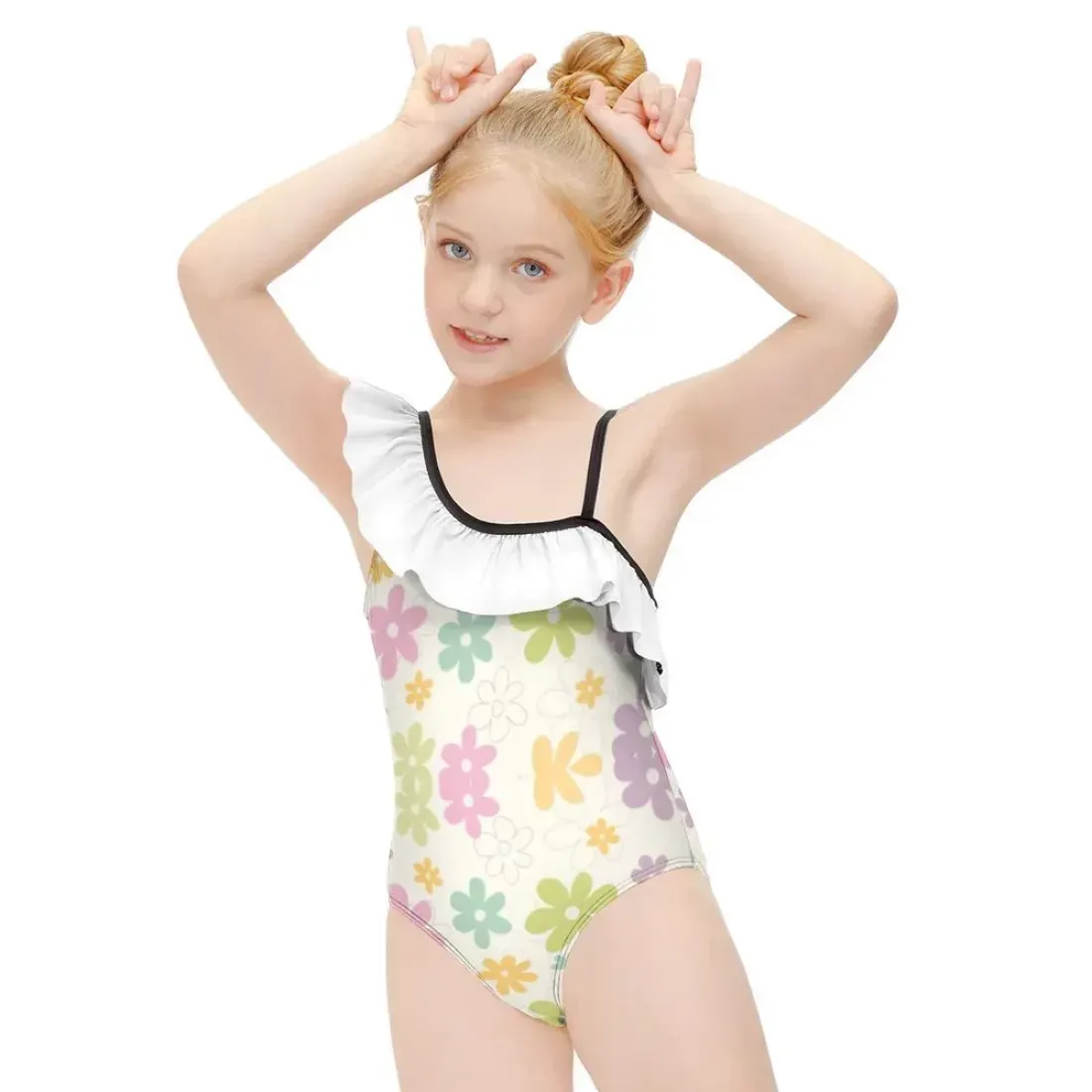 Flounce One-Piece Swimsuit for Girls — photo 3