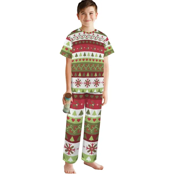 Big Boys' Crew Neck Pajama Set (Model Sets 31)