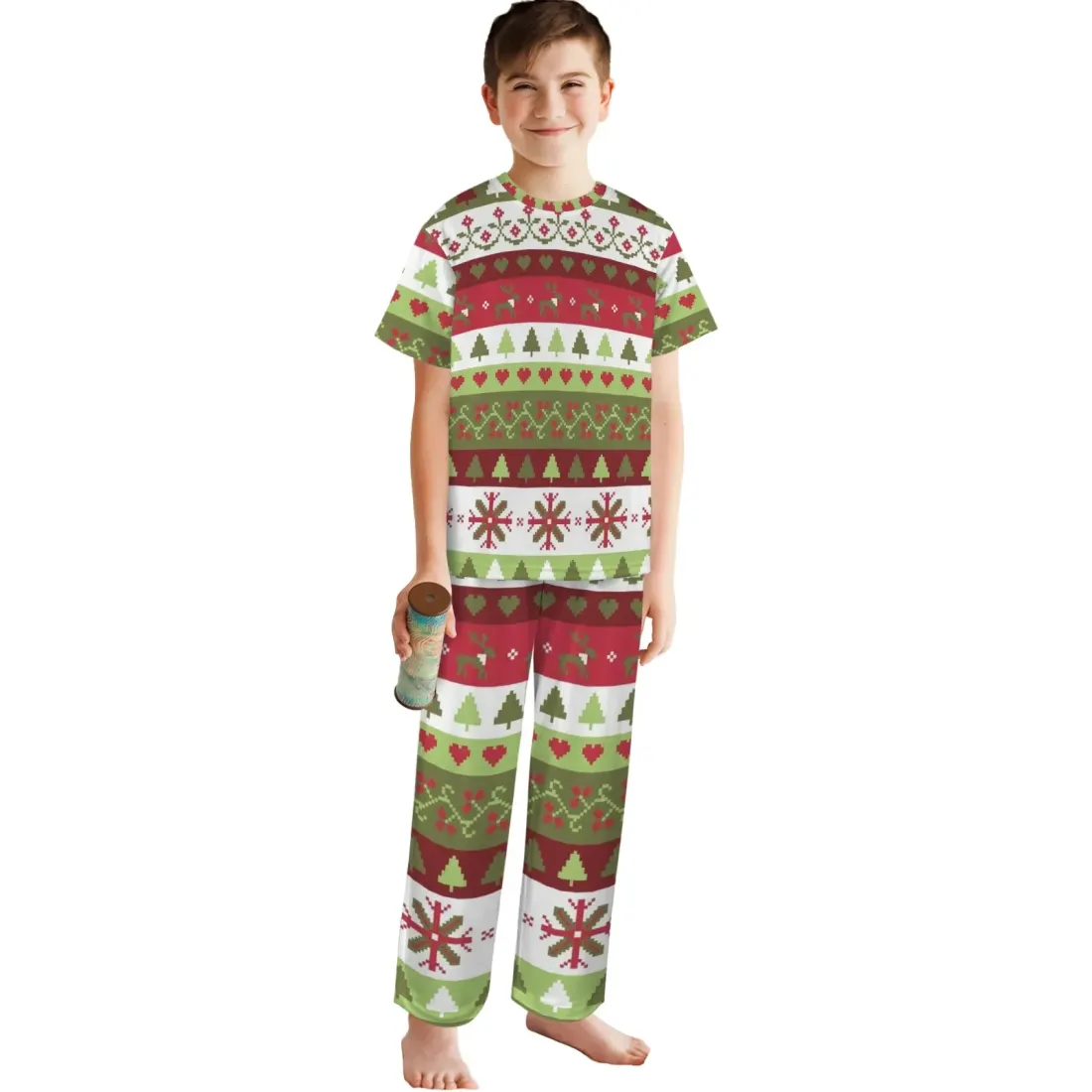 Big Boys' Crew Neck Pajama Set (Model Sets 31)