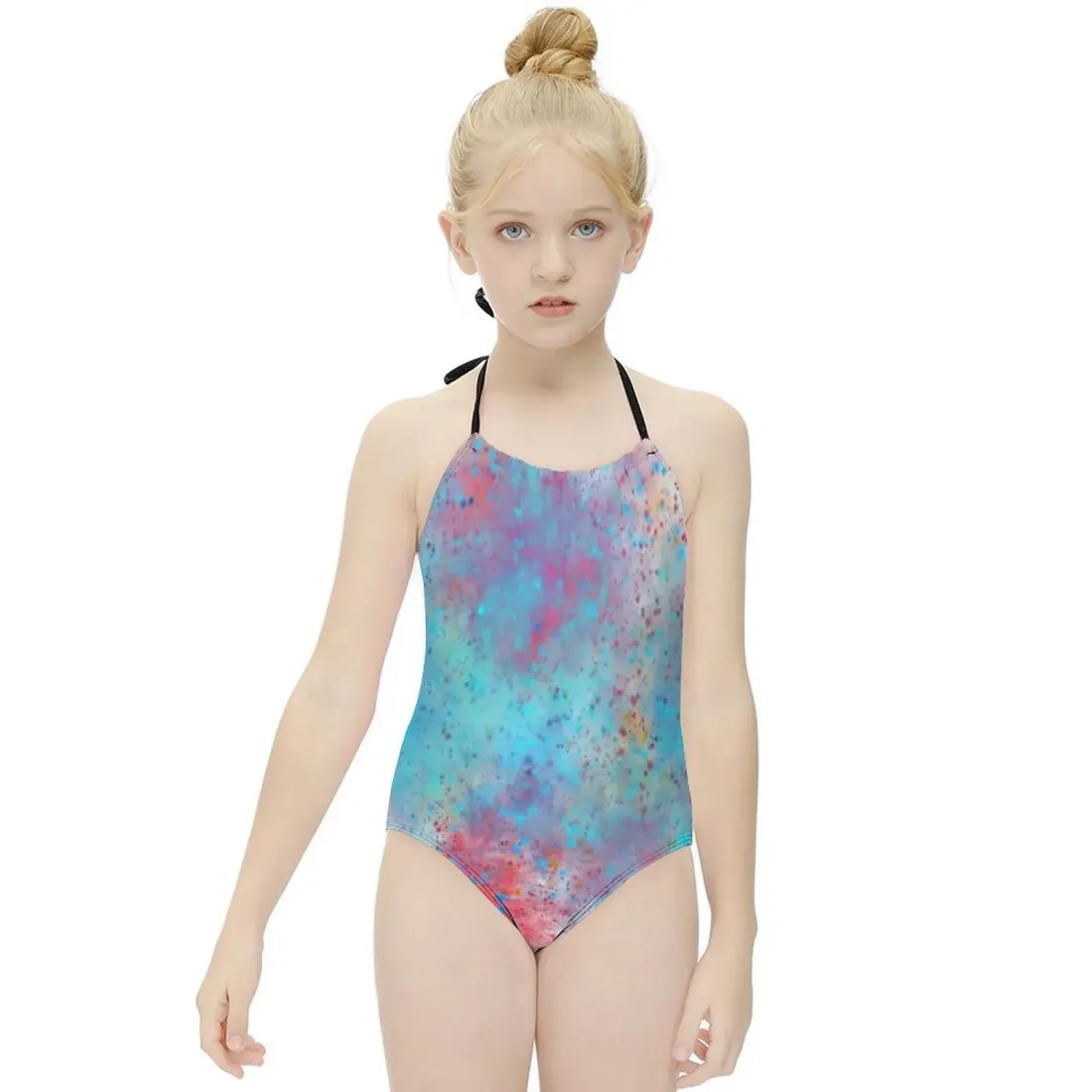 Girl's All Over Print One-Piece Swimsuit
