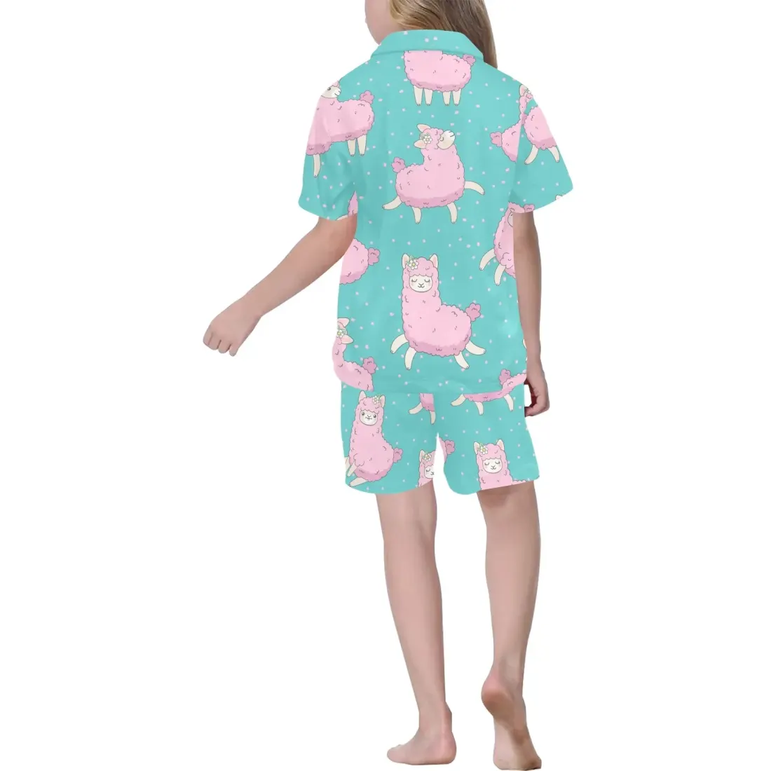Big Girls' V-Neck Short Pajama Set (ModelSets 11) — photo 2