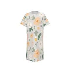 Girl's Round Neck Short Sleeve Nightgown thumbnail 2