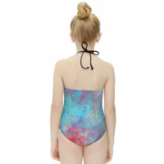 Girl's All Over Print One-Piece Swimsuit thumbnail 5