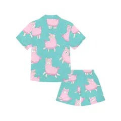 Big Girls' V-Neck Short Pajama Set (ModelSets 11) thumbnail 4