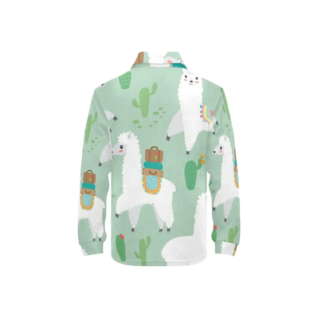 Little Girls' Long Sleeve Polo Shirt (Model T73) — photo 4