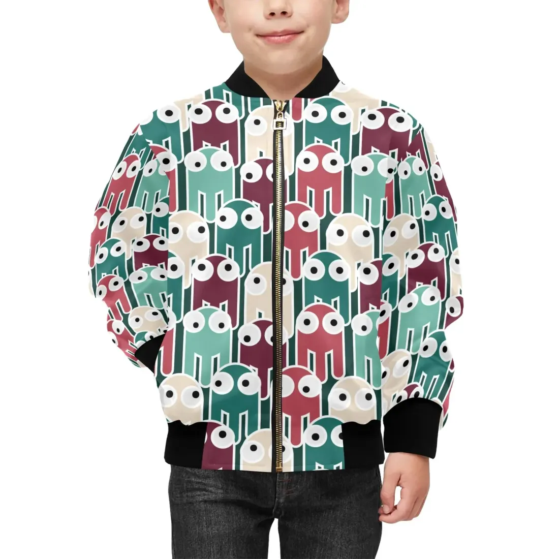 Kids' Bomber Jacket with Pockets (Model H40)