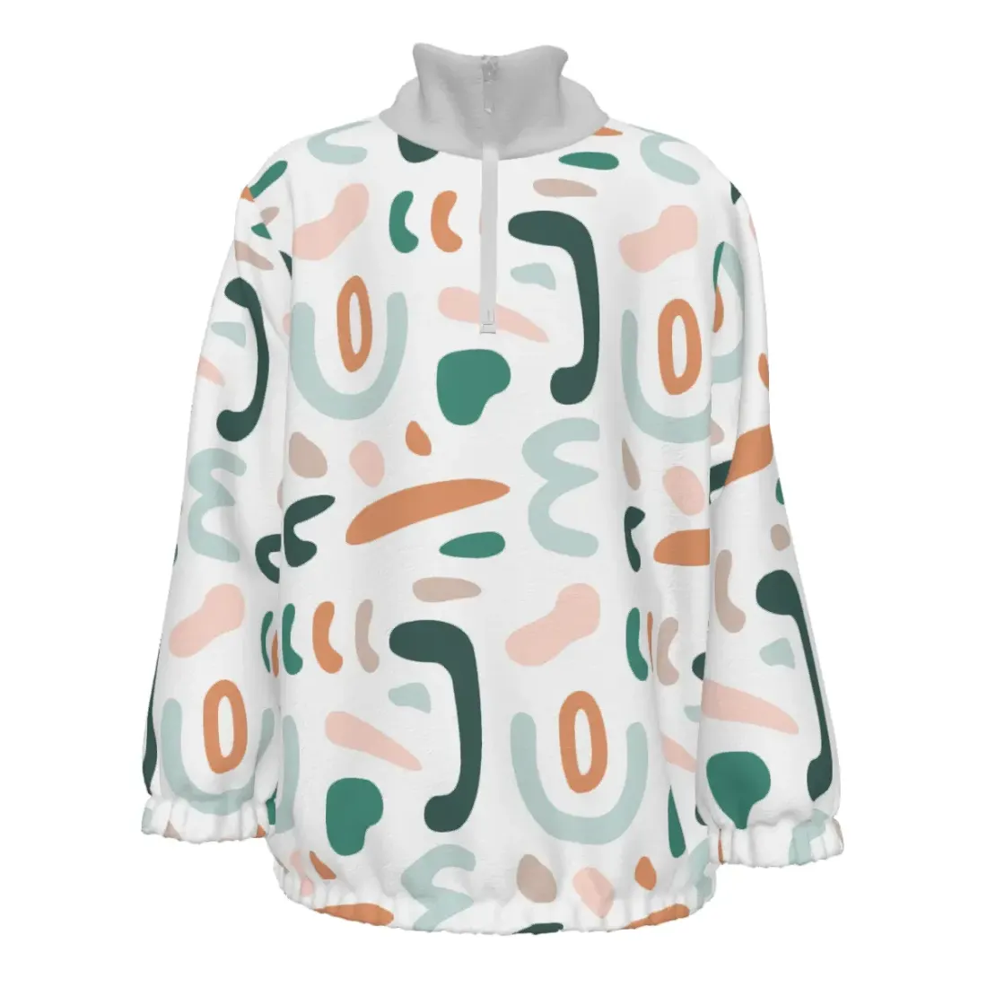 Children's Long-Sleeve Half-Zip Double-Pocket Sweatshirt — photo 2