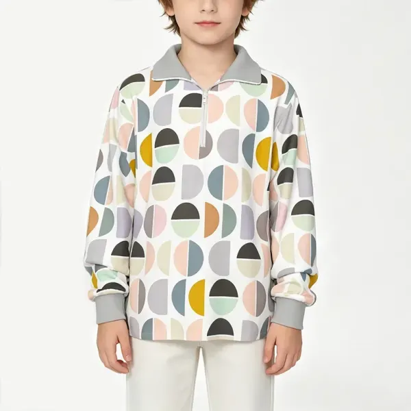 Children's Half-Zip Sweatshirt with Pockets