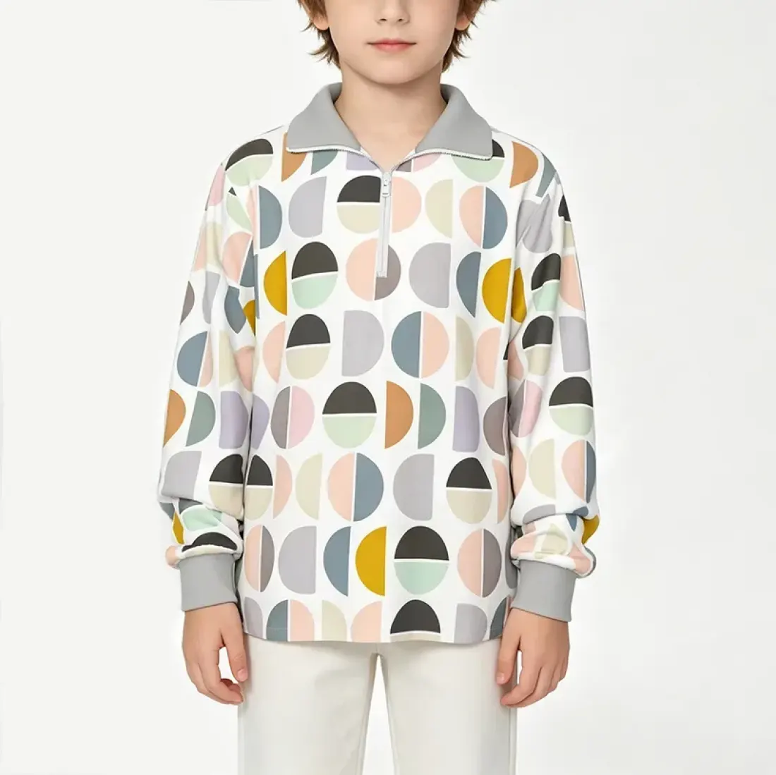 Children's Half-Zip Sweatshirt with Pockets