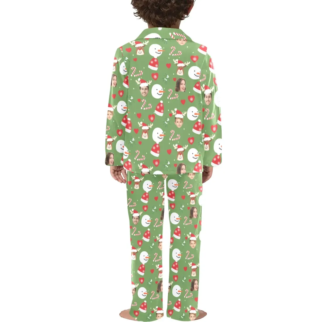 Little Boys' V-Neck Long Sleeve Pajama Set(Model Sets 02) — photo 2