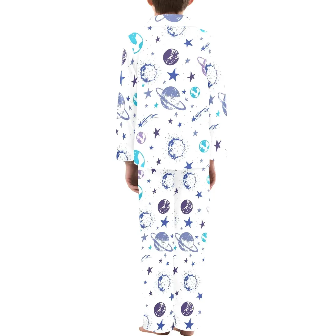 Big Boys' V-Neck Long Sleeve Pajama Set (Model Sets 02) — photo 2